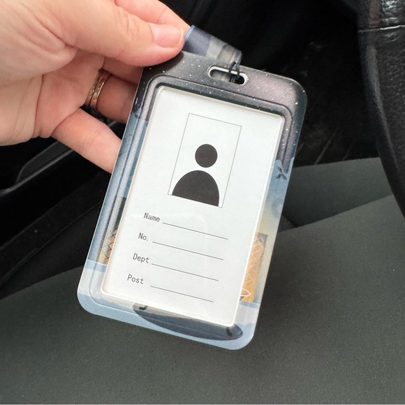 Starry Night/Girl on MotorCycle Lanyard with ID Holders (2 in total) - Picture 3 of 8